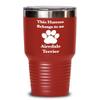 Airedale Terrier Tumbler Travel Coffee Cup Dog Mom Fur Dad Human Belongs to This Pup view 1