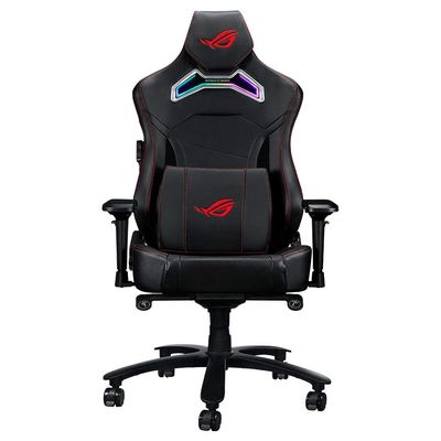 ASUS ROG Chariot RGB Gaming Chair (Memory Foam Lumbar Support, 4D Adjustable Armrest, Reclining Backrest, Breathable Leatherette Material, Durable PU Casters, Integrated Aura RGB Lighting)