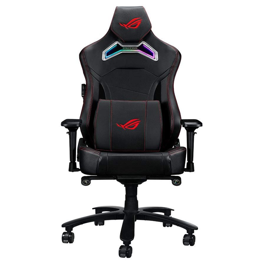 ASUS ROG Chariot RGB Gaming Chair (Memory Foam Lumbar Support, 4D Adjustable Armrest, Reclining Backrest, Breathable Leatherette Material, Durable PU Casters, Integrated Aura RGB Lighting)