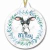 Baby Animal Christmas Ornament, Baby Cow Ornament view 2