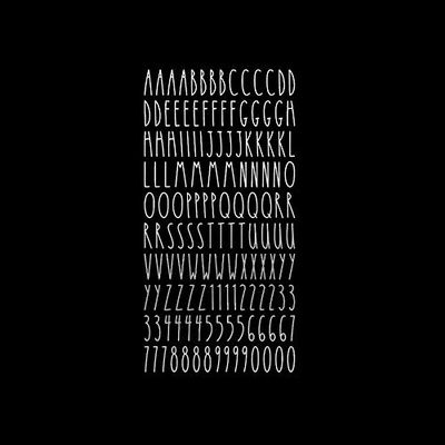 Imagnt Studio Organizing Decal ABC Set Alphabet Letters & Digits in Skinny Font - DIY Crafts Stickers (Silver, Letter Height- 2 inches)