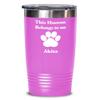 Akita Tumbler Travel Coffee Cup Dog Mom Fur Dad Human Belongs to this Pup view 1