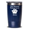 Akita Tumbler Travel Coffee Cup Dog Mom Fur Dad Human Belongs to this Pup view 1
