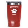 Akita Tumbler Travel Coffee Cup Dog Mom Fur Dad Human Belongs to this Pup view 1