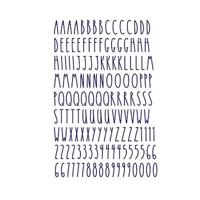 Imagnt Studio Organizing Decal ABC Set  Alphabet Letters & Digits in Skinny Font - DIY Crafts Stickers (Royal Blue, Letter Height- 5 inches)