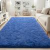 ISEAU Fluffy Rug Carpets Soft Shaggy Area Rugs Indoor Floor Mats for Kids Room Fuzzy Carpet Comfy Cute Nursery Mat Bedside Rug for Boys Girls Bedroom Living Room Home Decor, 6ft x 9ft, Light Navy view 2