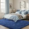ISEAU Fluffy Rug Carpets Soft Shaggy Area Rugs Indoor Floor Mats for Kids Room Fuzzy Carpet Comfy Cute Nursery Mat Bedside Rug for Boys Girls Bedroom Living Room Home Decor, 6ft x 9ft, Light Navy view 3