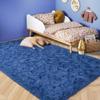 ISEAU Fluffy Rug Carpets Soft Shaggy Area Rugs Indoor Floor Mats for Kids Room Fuzzy Carpet Comfy Cute Nursery Mat Bedside Rug for Boys Girls Bedroom Living Room Home Decor, 6ft x 9ft, Light Navy view 4
