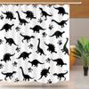 NTETSN Dinosaur Shower Curtain for Kids, Cartoon Dino Paw Pattern Bath Curtain, Unisex Safari Theme Kids Shower Curtain, Durable Washable Upgrade Fabric Polyester Bathroom Decor with Hooks, 72 Inch view 1