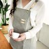 NEWGEM Cotton Canvas Cross Back Apron for Chef Cobbler Men Women with Pockets Kitchen Cooking Baking Woodworking Work Light Grey view 4