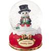 Precious Moments 211104 Wrapped Up in Holiday Cheer Annual Snowman Resin/Glass Snow Globe view 1