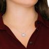 Birthday gifts Necklace Love Knot, To Mom On My Wedding Day, Mother Of The Groom Gift From Son, Son Day include Mahogany style Luxury box For Daug, White view 4