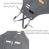 NEWGEM Cotton Canvas Cross Back Apron for Chef Cobbler Men Women with Pockets Kitchen Cooking Baking Woodworking Work Dark Gray view 2