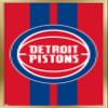 Trends International NBA Detroit Pistons - Logo 20 Wall Poster, 22.4L x 14.7W, Gold Framed Version view 1