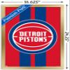 Trends International NBA Detroit Pistons - Logo 20 Wall Poster, 22.4L x 14.7W, Gold Framed Version view 3