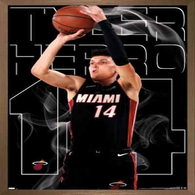 NBA Miami Heat - Tyler Herro 20 Wall Poster, 22.4L" x 14.7W", Bronze Framed Version