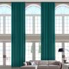 ChadMade 106 Wide x 180 Long Inches Velvet Curtain Grommet Top Extra Long Drape High Ceiling Drapery for Loft Living Room Home Movie Theater Stage Auditorium, Everlade Teal (1 Panel), Leon Collection view 1