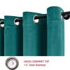 ChadMade 106 Wide x 180 Long Inches Velvet Curtain Grommet Top Extra Long Drape High Ceiling Drapery for Loft Living Room Home Movie Theater Stage Auditorium, Everlade Teal (1 Panel), Leon Collection view 2