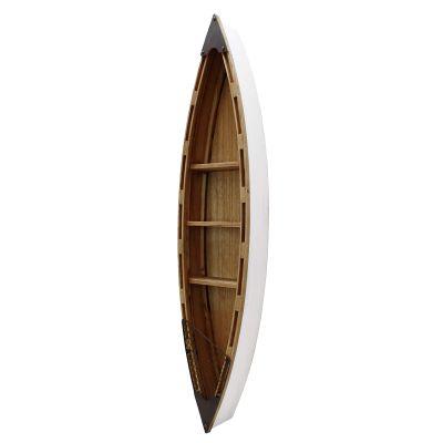 47" H Wood Boat Beach Wall Decor Display Shelf, 3 Tiers Hanging Boat Shelf Ocean Coastal Home Decor, Boat Shaped Storage Shelf Decorative Wall Shelves for Nautical Theme Bathroom Living Room Bedroom