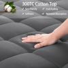EASELAND Twin XL Mattress Pad Pillow Top Mattress Cover Quilted Fitted Mattress Protector Extra Long Cotton Top 8-21" Deep Pocket Cooling Mattress Topper (39x80 Inches, Dark Grey) view 4