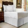 3 PC Premium Bed Skirt 100% Combed Cotton 600 Thread Counts King Size | White Pleated Dust Ruffle Bed Skirt Collection 16" Drop Length Pleated Styling (Bed Skirt with 2 Pillow Shams) view 1