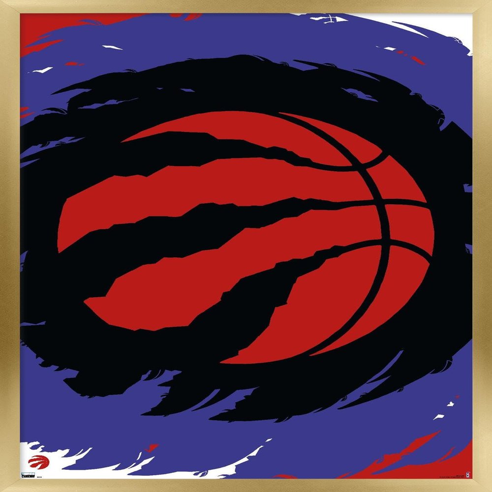 Trends International NBA Toronto Raptors - Logo 20 Wall Poster, 22.4L x 14.7W, Gold Framed Version