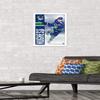 NHL Vancouver Canucks - Quinn Hughes 20 Wall Poster, 22.4L x 14.7W, White Framed Version view 2