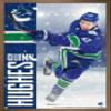 NHL Vancouver Canucks - Quinn Hughes 20 Wall Poster, 22.4L x 14.7W, Bronze Framed Version view 1
