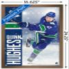 NHL Vancouver Canucks - Quinn Hughes 20 Wall Poster, 22.4L x 14.7W, Bronze Framed Version view 3