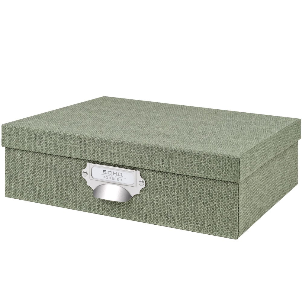 Rssler S.O.H.O. 1343452670 Storage Box with Handle and Writeable Insertion Label Special Line Sage 1 Piece