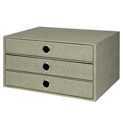 Rssler S.O.H.O. 3 Drawer Box for A4 with Finger Hole, Special Line, Sage