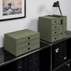 Rssler S.O.H.O. 3 Drawer Box for A4 with Finger Hole, Special Line, Sage view 2