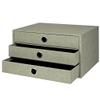 Rssler S.O.H.O. 3 Drawer Box for A4 with Finger Hole, Special Line, Sage view 4
