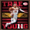 NBA Atlanta Hawks - Trae Young 20 Wall Poster, 34L" x 22.4W", Mahogany Framed Version view 1