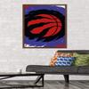 Trends International NBA Toronto Raptors - Logo 20 Wall Poster, 34L x 22.4W, Mahogany Framed Version view 2