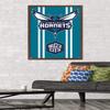 Trends International NBA Charlotte Hornets - Logo 20 Wall Poster, 34L x 22.4W, Mahogany Framed Version view 2