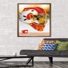 Trends International NHL Calgary Flames - Mask 20 Wall Poster, 34L x 22.4W, Bronze Framed Version view 2