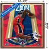 Trends International NBA New Orleans Pelicans - Zion Williamson 20 Wall Poster, 34L x 22.4W, Mahogany Framed Version view 3