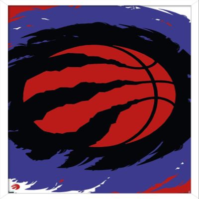 Trends International NBA Toronto Raptors - Logo 20 Wall Poster, 22.4L x 14.7W, White Framed Version
