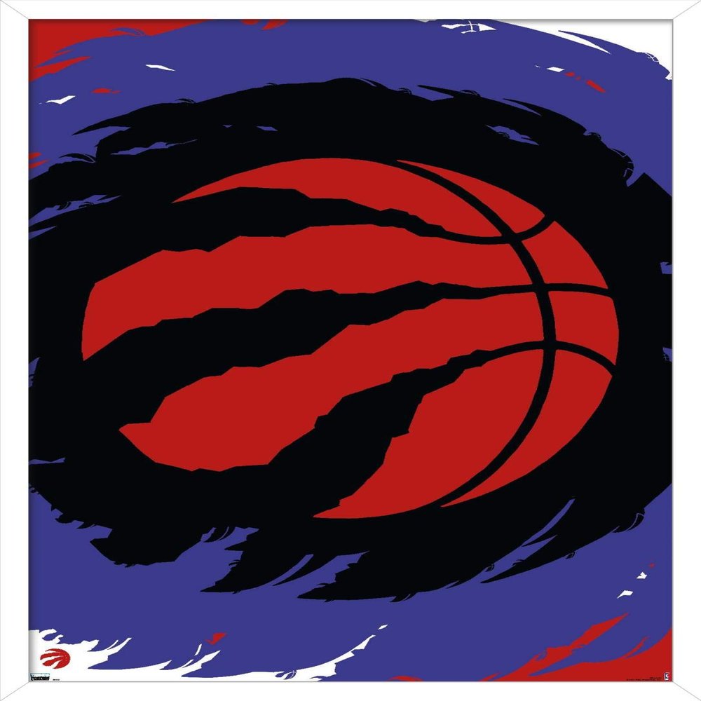 Trends International NBA Toronto Raptors - Logo 20 Wall Poster, 22.4L x 14.7W, White Framed Version