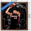 NBA Miami Heat - Tyler Herro 20 Wall Poster, 22.4L" x 14.7W", Mahogany Framed Version view 3