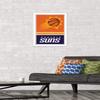 Trends International NBA Phoenix Suns - Logo 20 Wall Poster, 22.4L x 14.7W, White Framed Version view 2