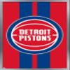 Trends International NBA Detroit Pistons - Logo 20 Wall Poster, 34L x 22.4W, Silver Framed Version view 1