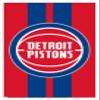 Trends International NBA Detroit Pistons - Logo 20 Wall Poster, 34L x 22.4W, White Framed Version view 1