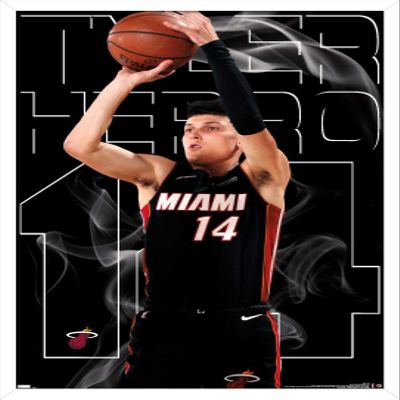 NBA Miami Heat - Tyler Herro 20 Wall Poster, 22.4L" x 14.7W", White Framed Version