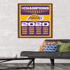 NBA Los Angeles Lakers - Champions 20 Wall Poster, 34L" x 22.4W", Mahogany Framed Version view 2