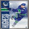 NHL Vancouver Canucks - Quinn Hughes 20 Wall Poster, 22.4L x 14.7W, Barnwood Framed Version view 1