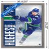 NHL Vancouver Canucks - Quinn Hughes 20 Wall Poster, 22.4L x 14.7W, Barnwood Framed Version view 3