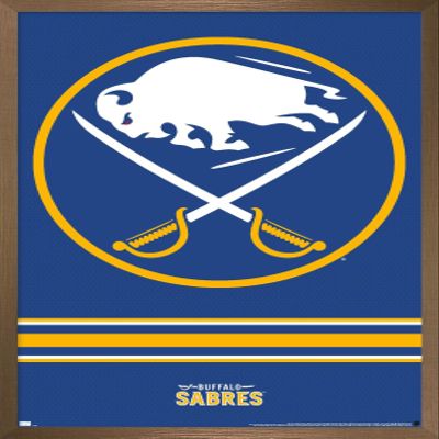 Trends International NHL Buffalo Sabres - Logo 20 Wall Poster, 34L x 22.4W, Bronze Framed Version
