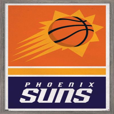 Trends International NBA Phoenix Suns - Logo 20 Wall Poster, 22.4L x 14.7W, Barnwood Framed Version